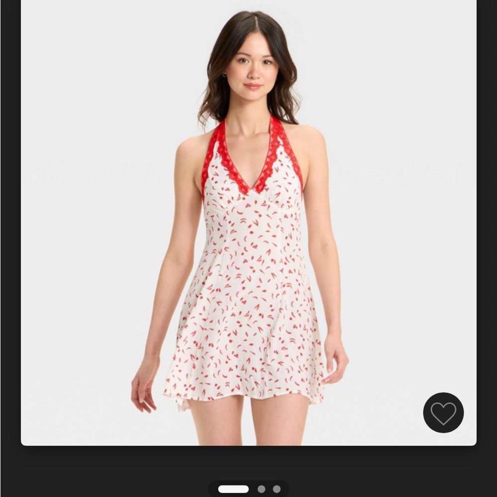 Wild Fable Red and White Mini Dress
